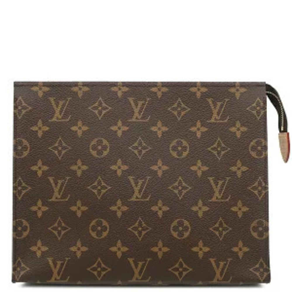 Louis Vuitton Pouch Clutch Pochette Toilette Monogram Canvas Brown Non